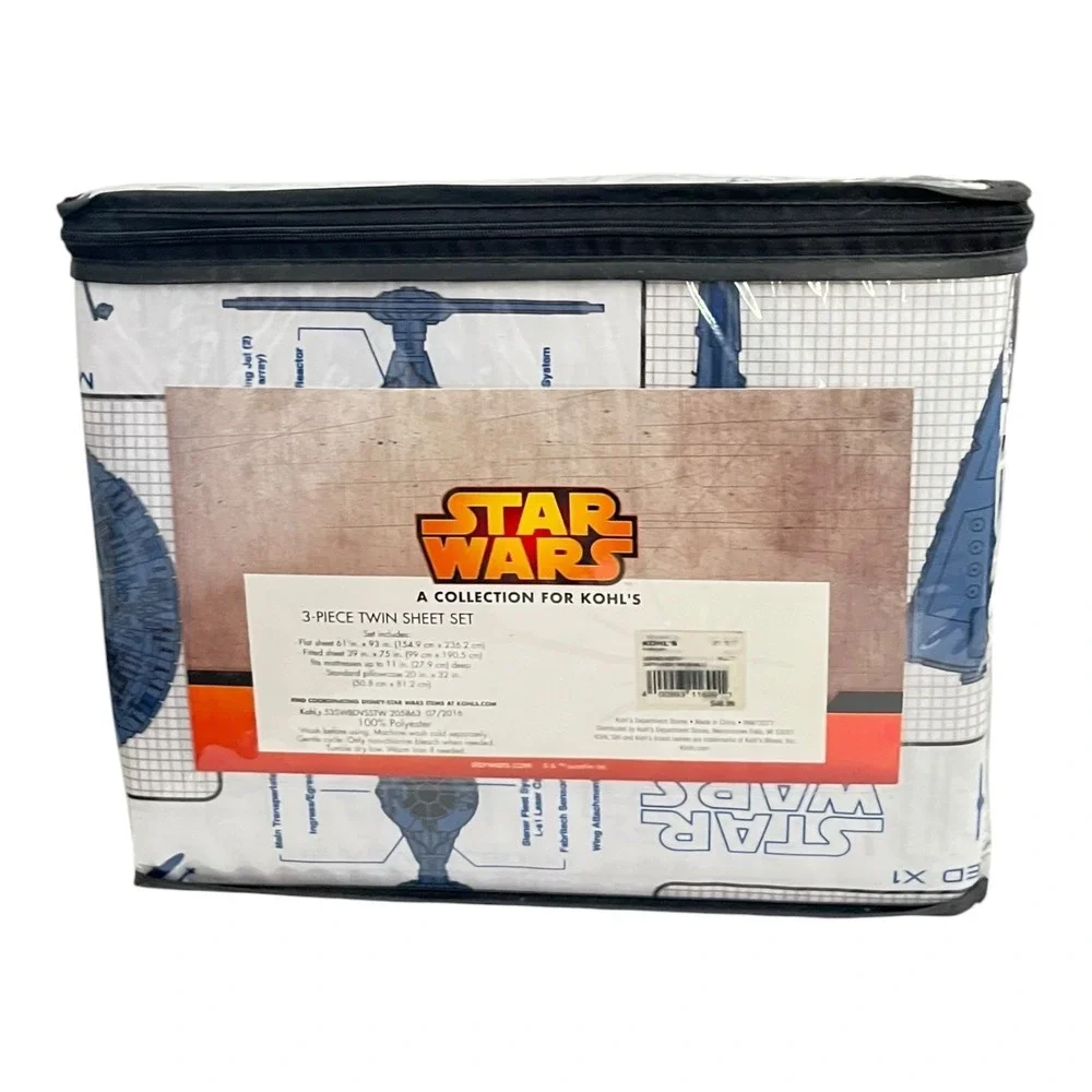 New Disney Star Wars Sheet Twin Set Microfiber 100% Polyester Cozy Easy Care